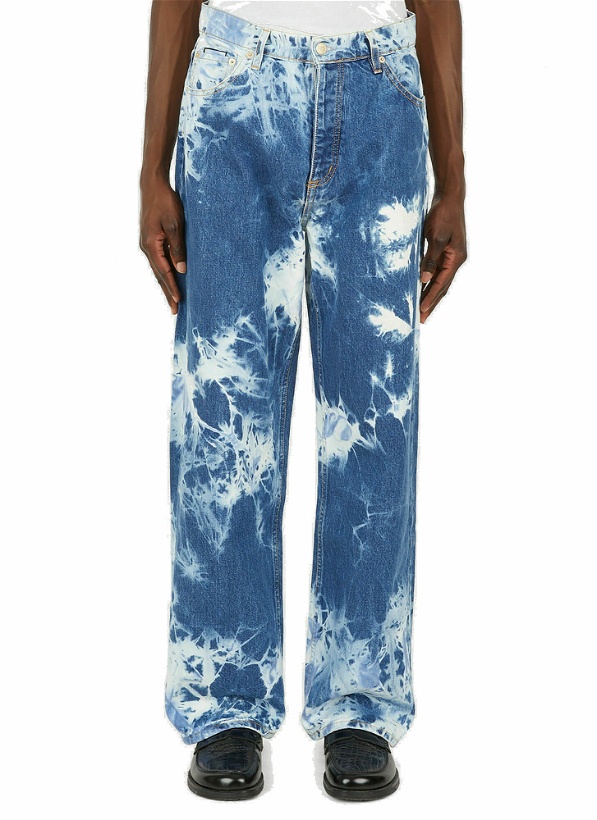 Photo: Benz Marble Wide Leg Jeans in Blue