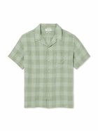 Oliver Spencer - Havan Camp-Collar Checked Linen Shirt - Green