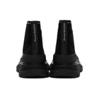 Alexander McQueen SSENSE Exclusive Black Suede Stud Tread Slick Platform Boots