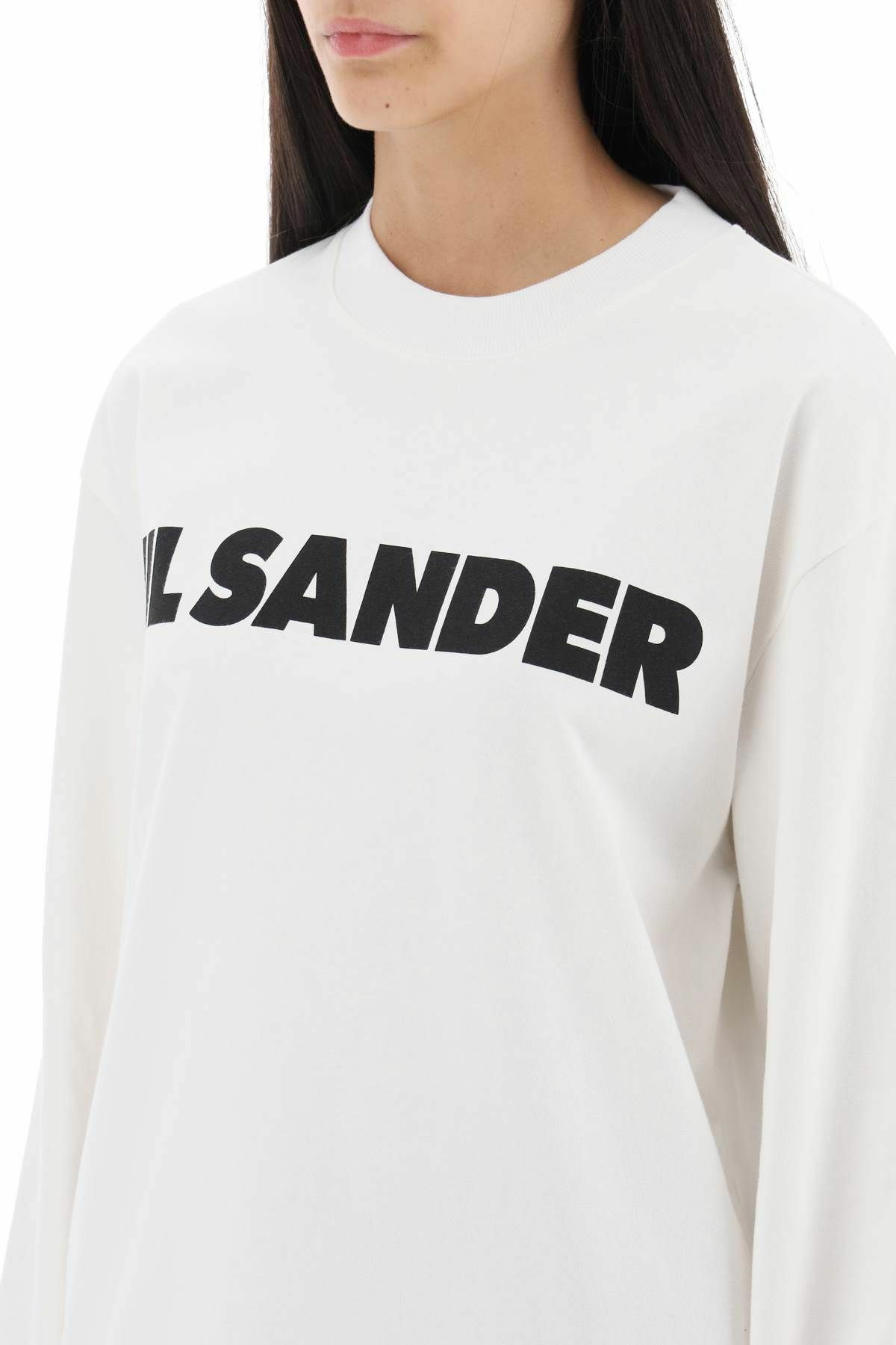 【Jil Sander】long-sleeved logo t-shirt（関税込み） JIL SANDER long-sleeved logo t-shirt White Jil Sander
