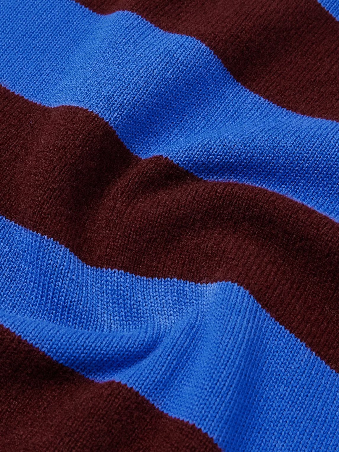 Paul Smith - Striped Wool and Cotton-Blend Sweater - Blue