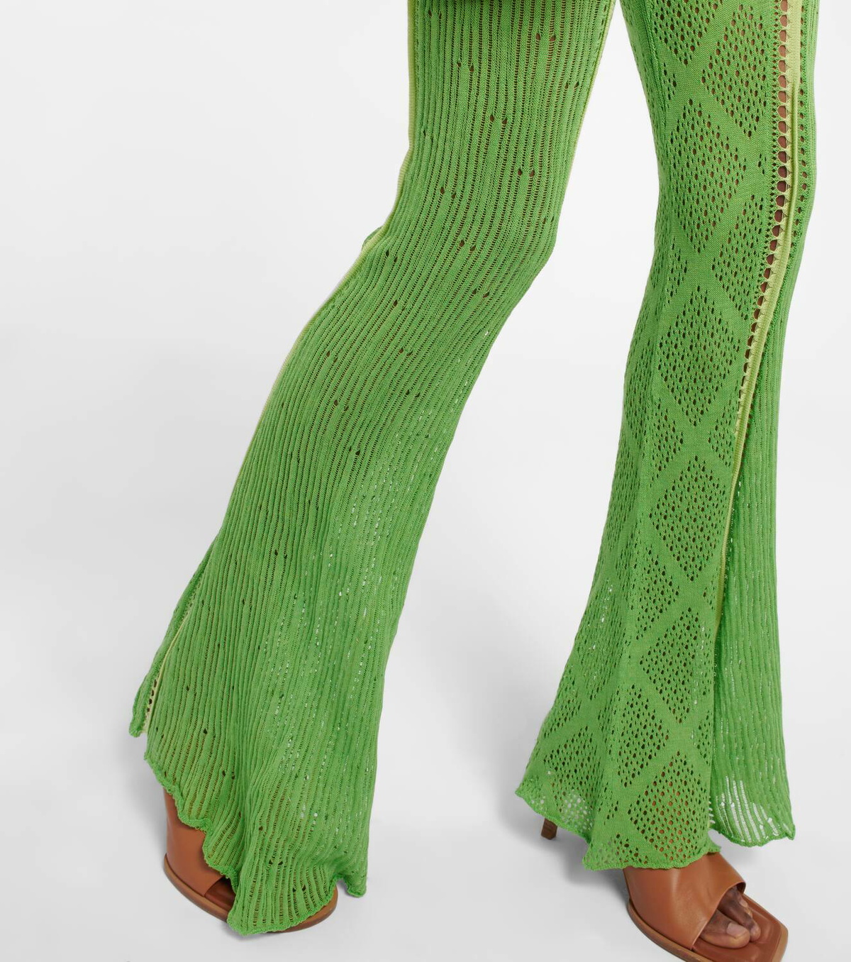Roberta Einer Disco high-rise flared cotton pants