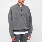 Cole Buxton Men's Warm Up Quarter Zip Sweat in Washed Black