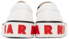 Marni White Canvas Slip-on Sneakers