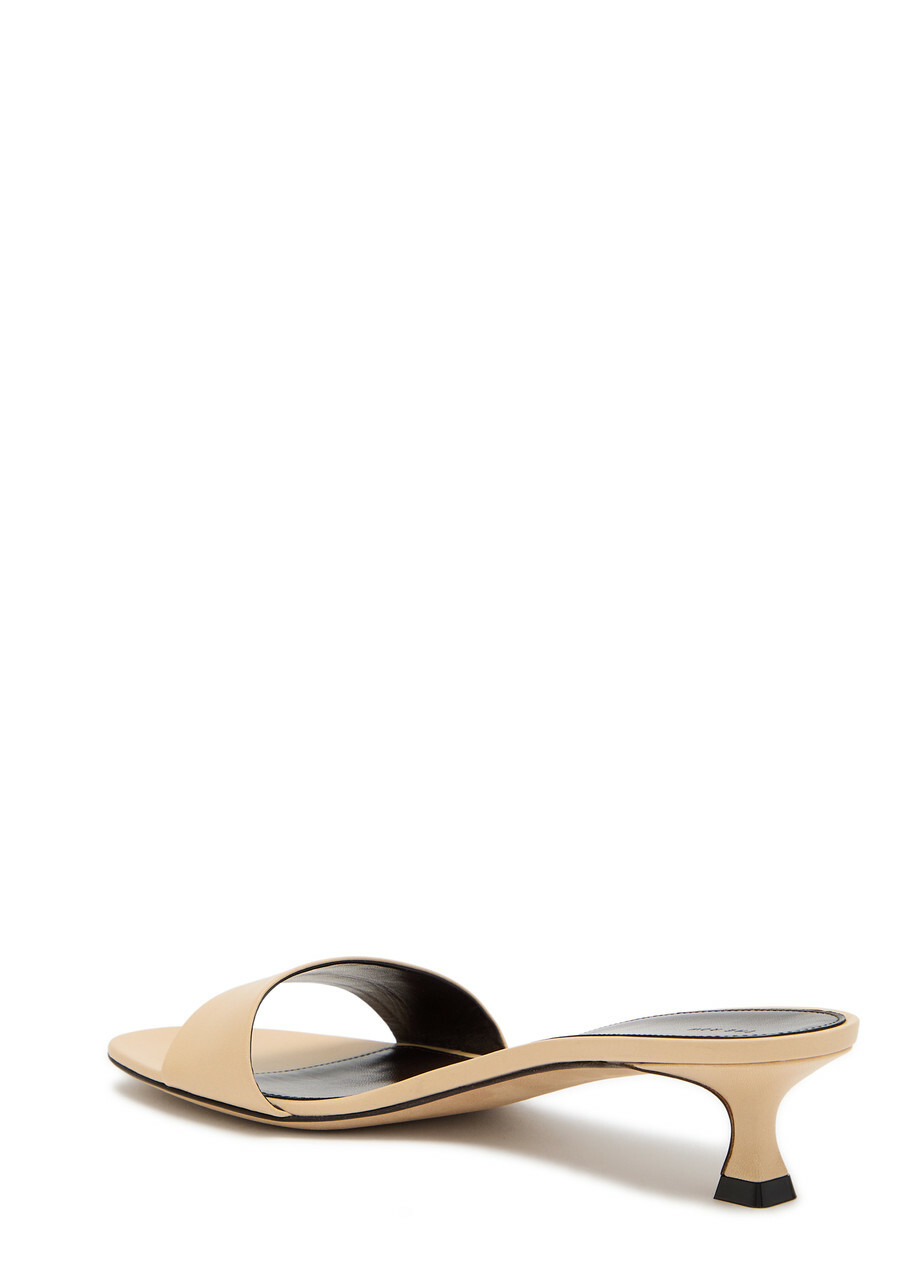 The Row Combo 40 Leather Sandals Cream