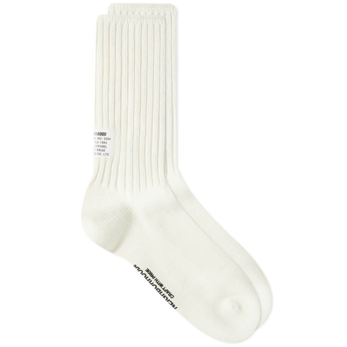Photo: Neighborhood Men's Rib Sock in Off White