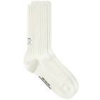 Neighborhood Men's Rib Sock in Off White
