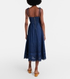 Zimmermann Mahon broderie anglaise denim midi dress