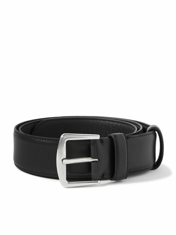 Photo: Loro Piana - Travis 3cm Leather Belt - Black