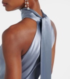 Galvan Sienna halterneck satin gown