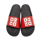 Dsquared2 Red Logo Slides
