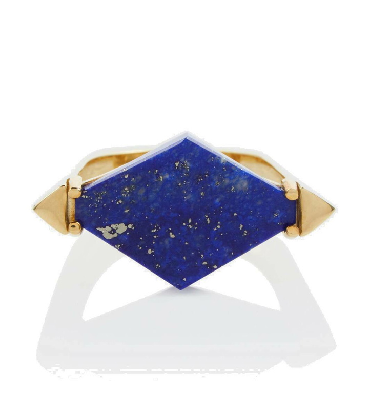 Photo: Aliita Deco Rombo 9kt gold ring with lapis lazuli