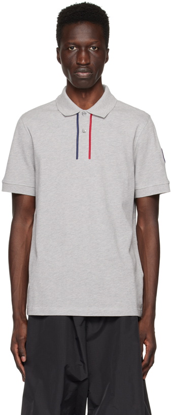 Photo: Moncler Gray Embroidered Polo