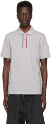 Moncler Gray Embroidered Polo