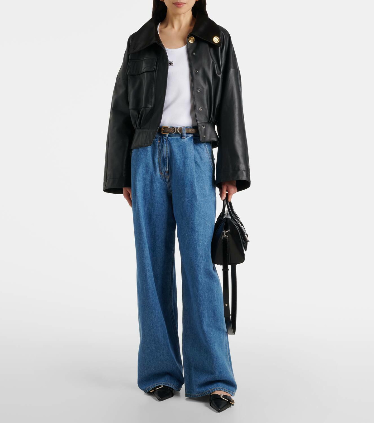 Givenchy Cropped leather jacket Givenchy