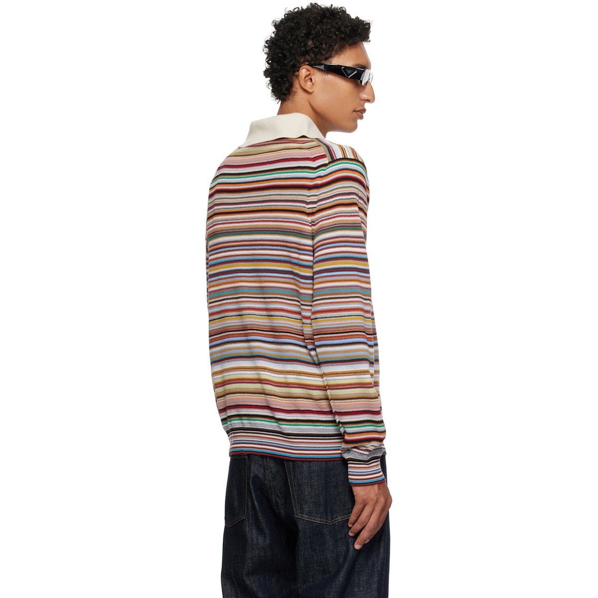 Paul Smith Multicolor 'Signature Stripe' Textured-Cotton Sweater
