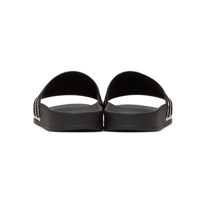 Balmain Black Calypso Pool Slides Balmain