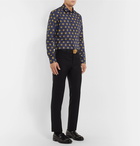 Versace - Slim-Fit Printed Cotton Shirt - Men - Navy