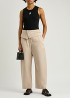 JW Anderson Belted Wide-leg Trousers Beige