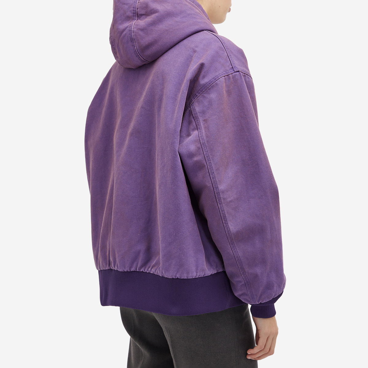 Needles Women's Zipped Work Oxford Jacket in Purple Needles