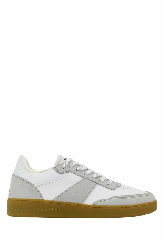Photo: A.P.C. Two-tone Synthetic Leather Plain Sneakers