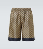 Gucci GG printed silk twill shorts