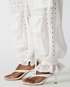 Steve Madden Duo Pant Eyelet Pants in White