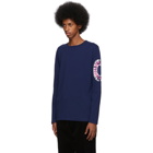 Dries Van Noten Blue Harvard Long Sleeve T-Shirt