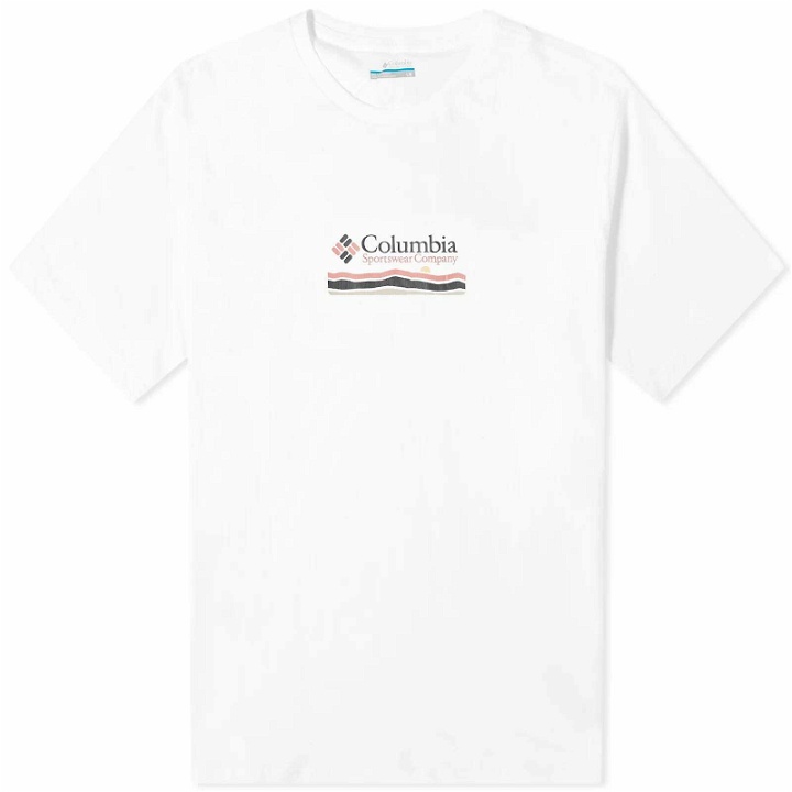 Photo: Columbia Men's Explorers Canyon™ Herritage Back Graphic T-Shirt in White