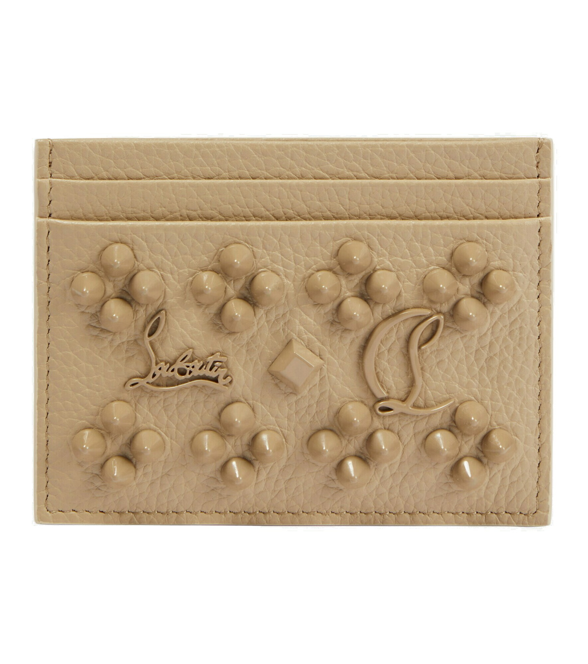 カードケース・名刺入れ Christian Louboutin Hot Chick glittered leather card holder Hot Chick glittered leather card holder in silver