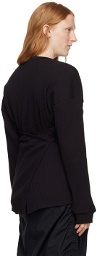 Baserange Black Shaw Long Sleeve T-Shirt