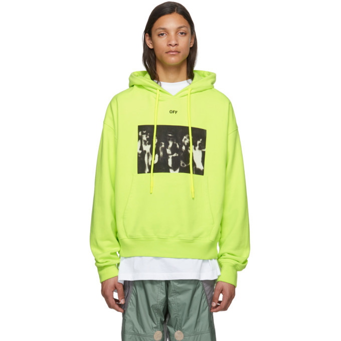 Photo: Off-White Yellow Spray Paint Over Hoodie