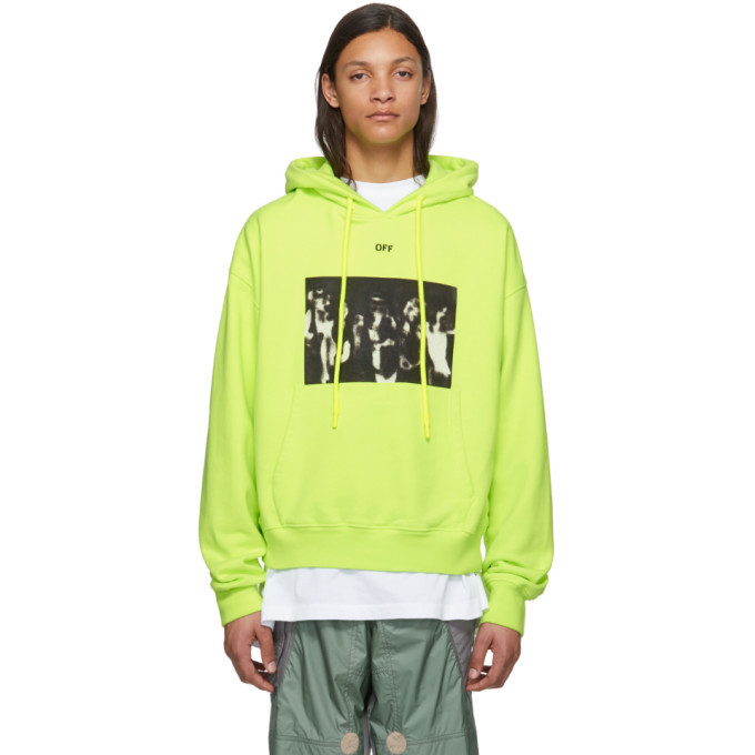 Photo: Off-White Yellow Spray Paint Over Hoodie