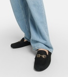 Ferragamo - Double Gancini suede loafers