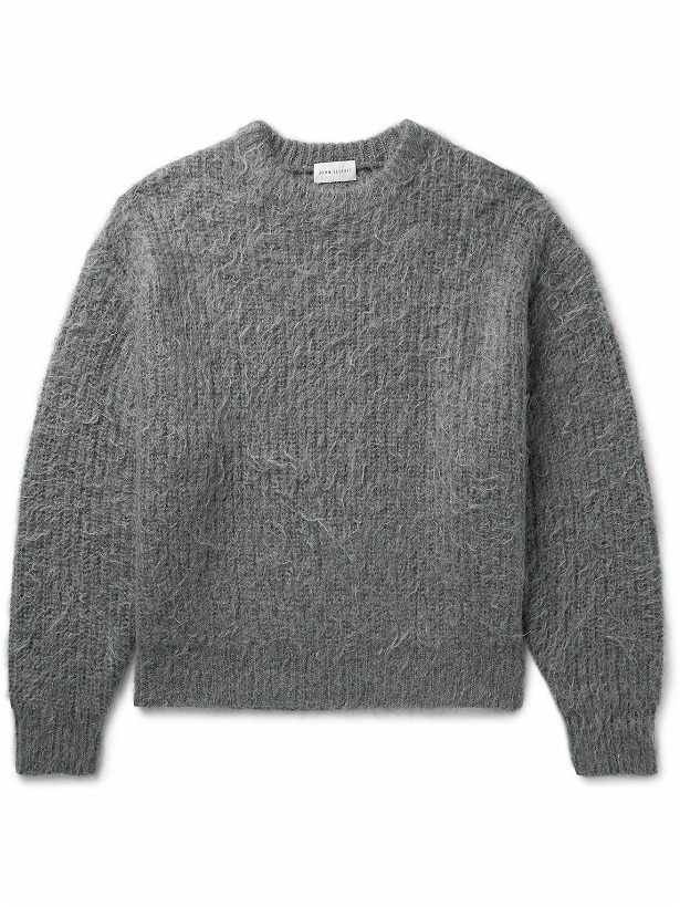 Photo: John Elliott - Oversized Ribbed Brushed-Knit Sweater - Gray