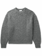 John Elliott - Oversized Ribbed Brushed-Knit Sweater - Gray