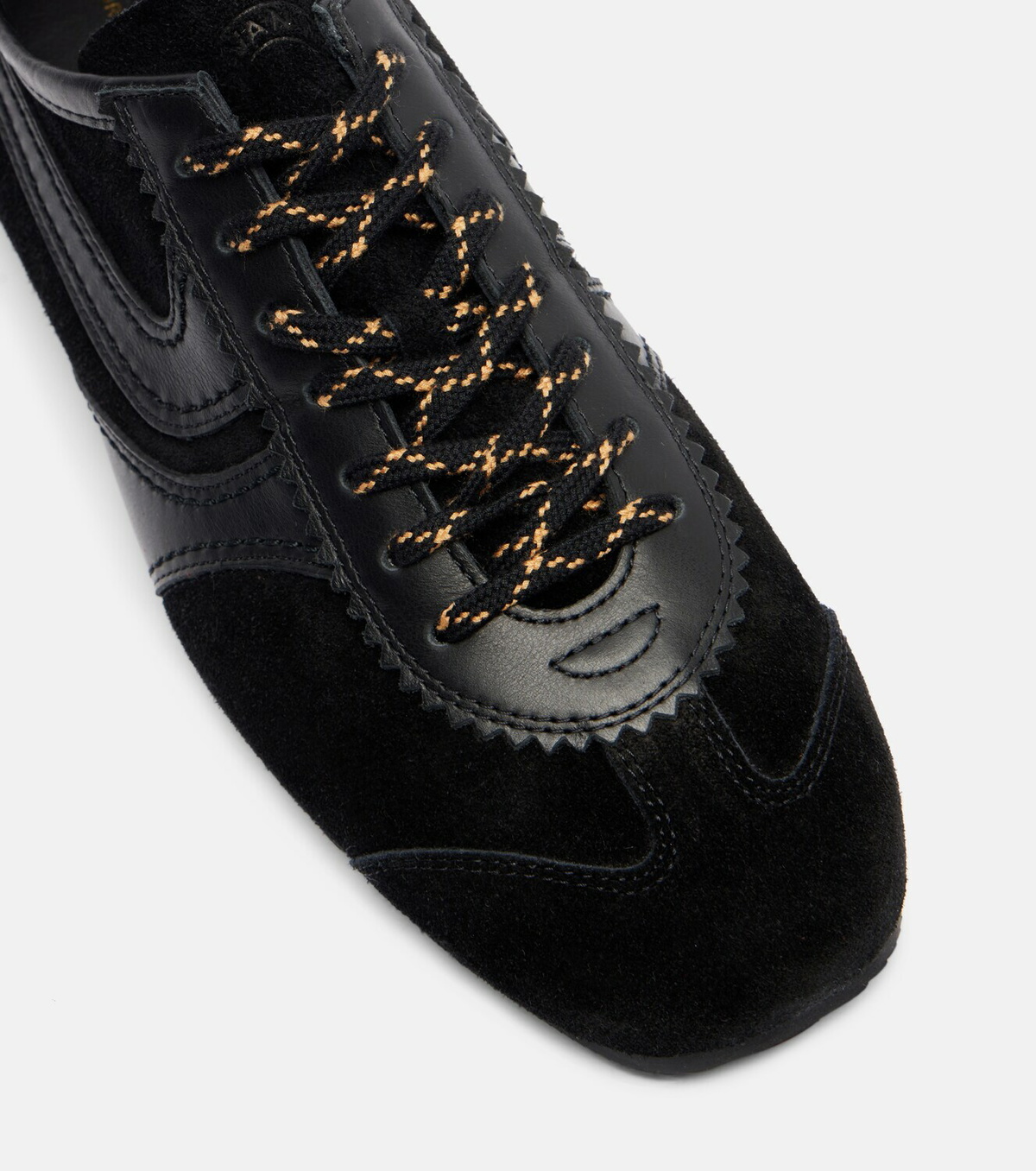 Dries Van Noten Leather-trimmed suede sneakers
