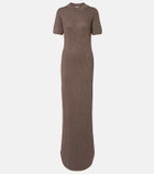 Brunello Cucinelli Ribbed-knit cashmere-blend maxi dress