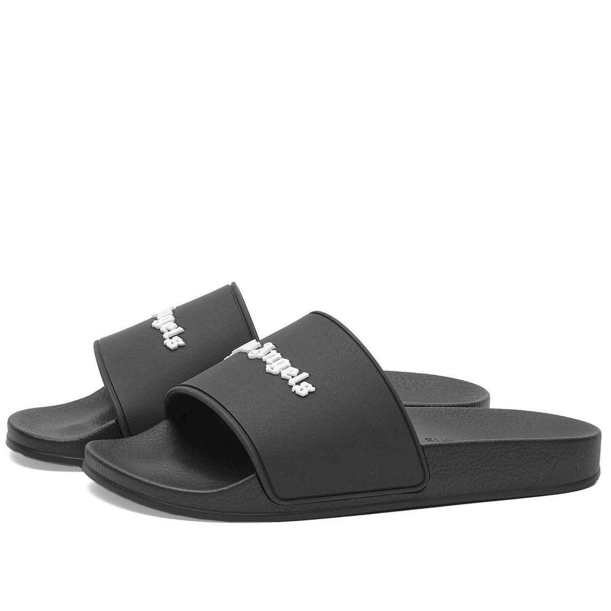 Palm Angels Women's Essential Logo Pool Sliders in Black