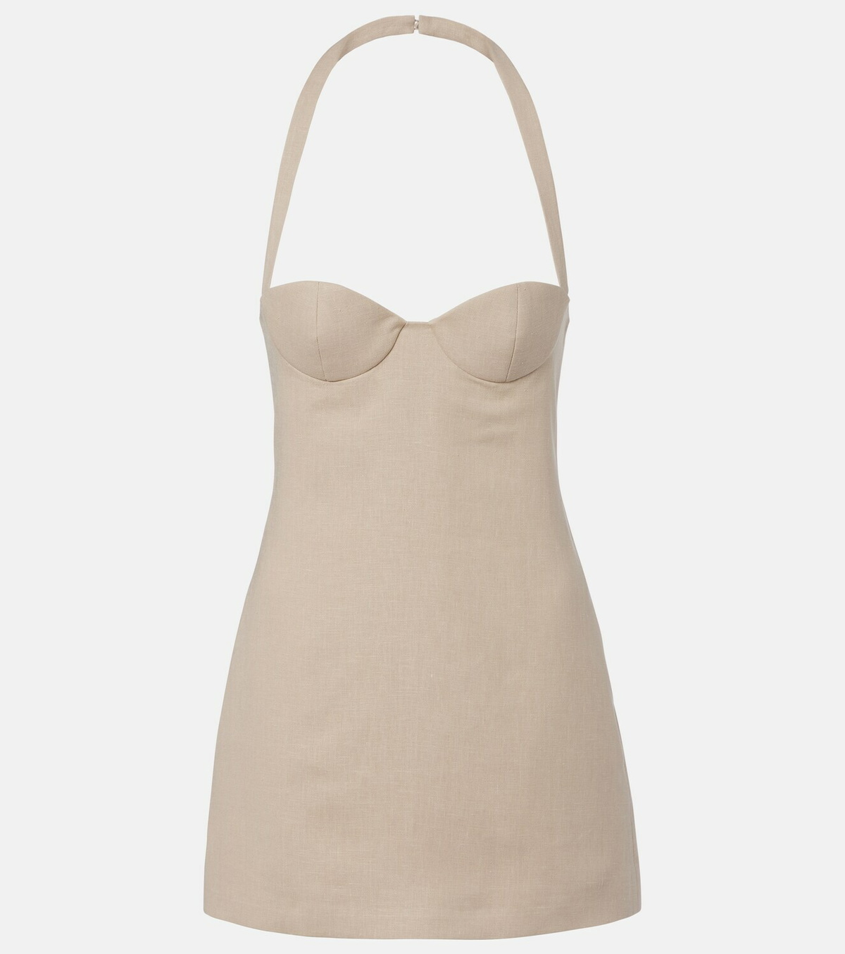 Magda Butrym Halterneck linen minidress