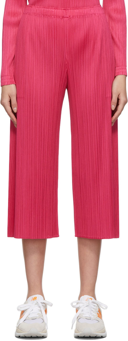 Pleats Please Issey Miyake Pink Monthly Colors December Wide Trousers Pleats  Please Issey Miyake