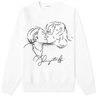 Flagstuff Men's Kiss Logo Crew Sweat in White