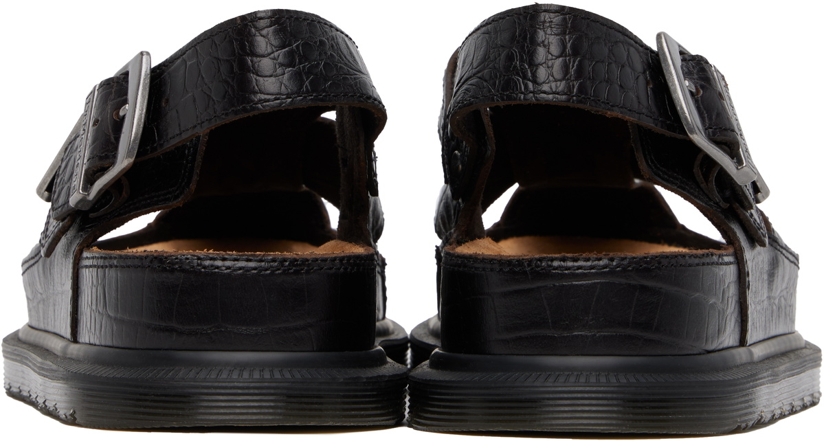 Dr. Martens Brown Fisherman Crocodile Analine Leather Sandals