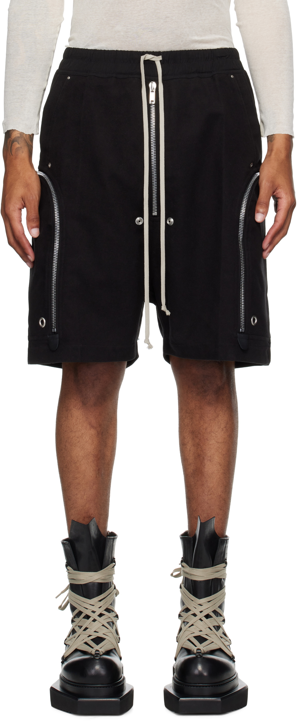 Rick Owens Black Concordians Bauhaus Bela Shorts Rick Owens