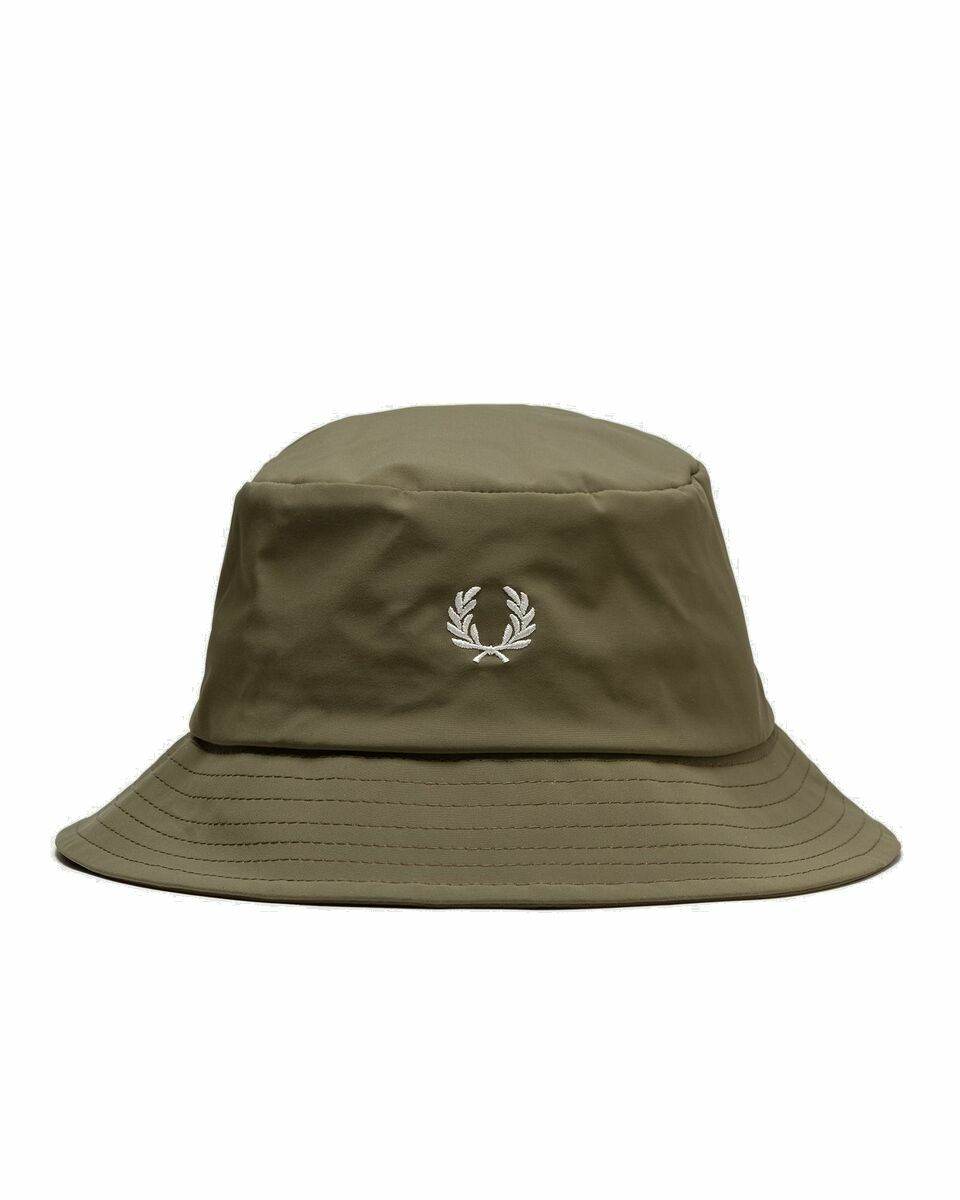 Photo: Fred Perry Bonded Bucket Hat Green - Mens - Hats