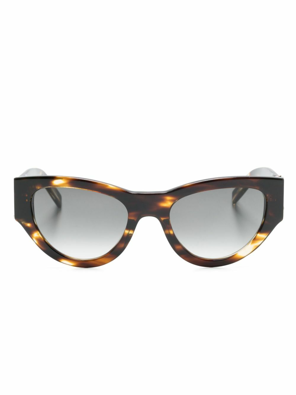 Saint Laurent Eyewear Brown Tortoiseshell Cat Eye Sunglasses  display picture 2