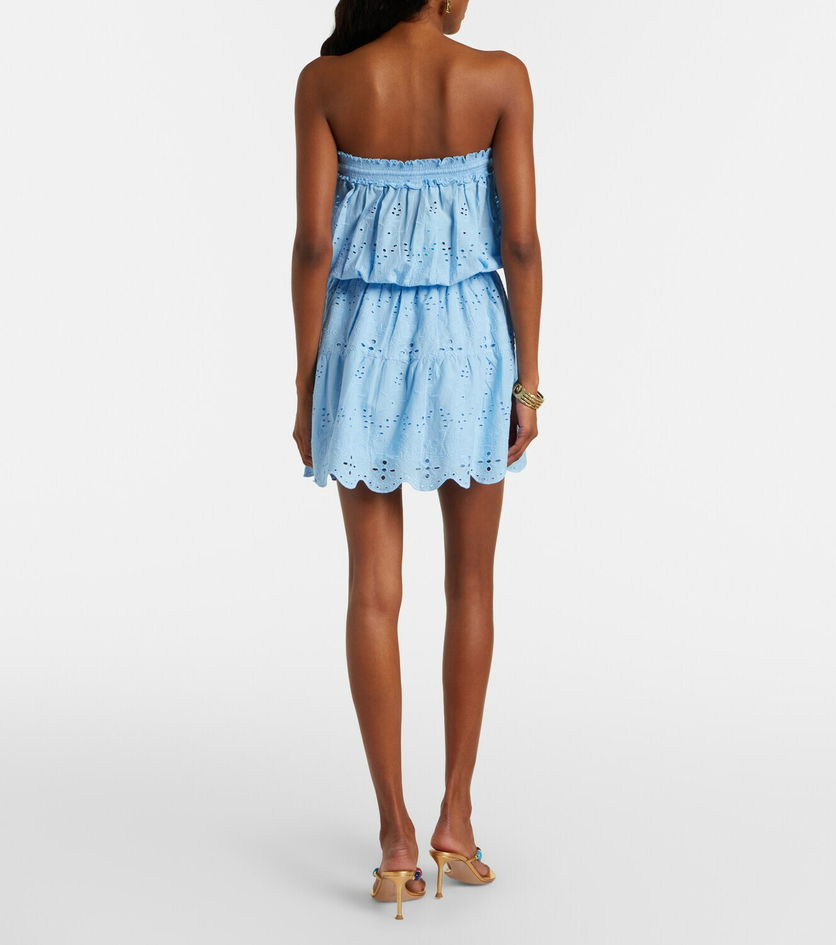 Melissa Odabash Colette broderie anglaise cotton minidress