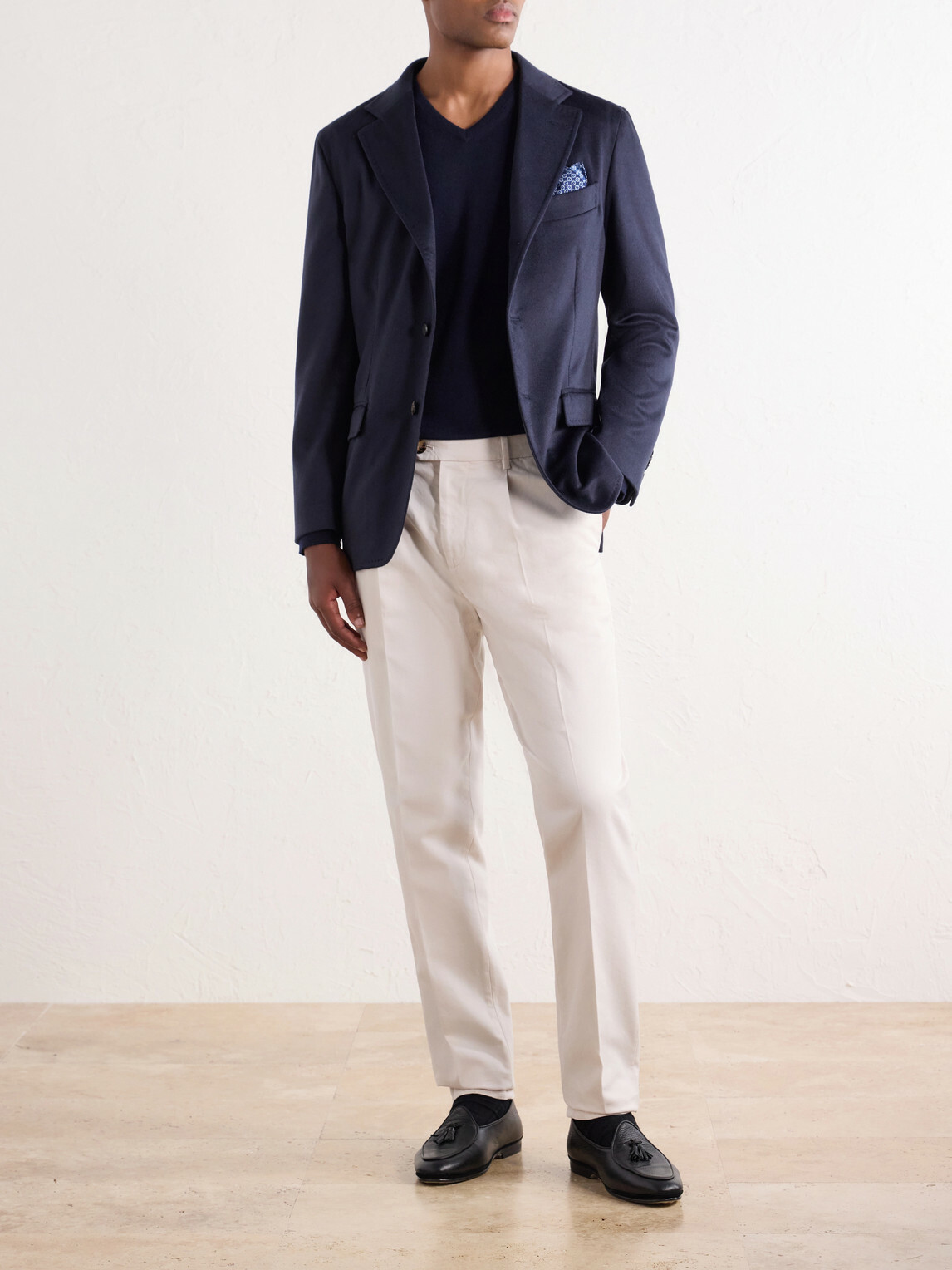 Rubinacci - Darted Cashmere Woven Suit Jacket - Blue