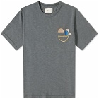 Folk Men's Embroidered T-Shirt in Graphite