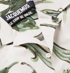 Jacquemus - La Chemise Jean Camp-Collar Printed Cotton and Linen-Blend Shirt - Green